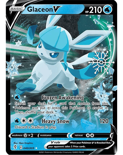 Glaceon V - 040-203 (Holiday Calendar)