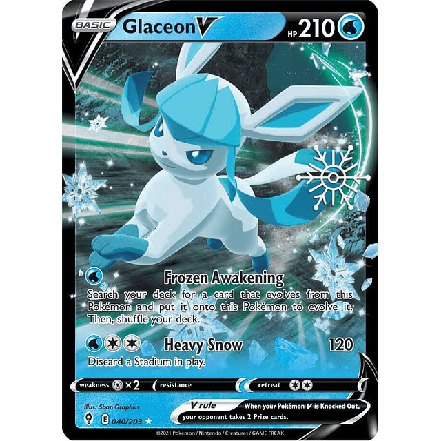 Glaceon V - 040-203 (Holiday Calendar)