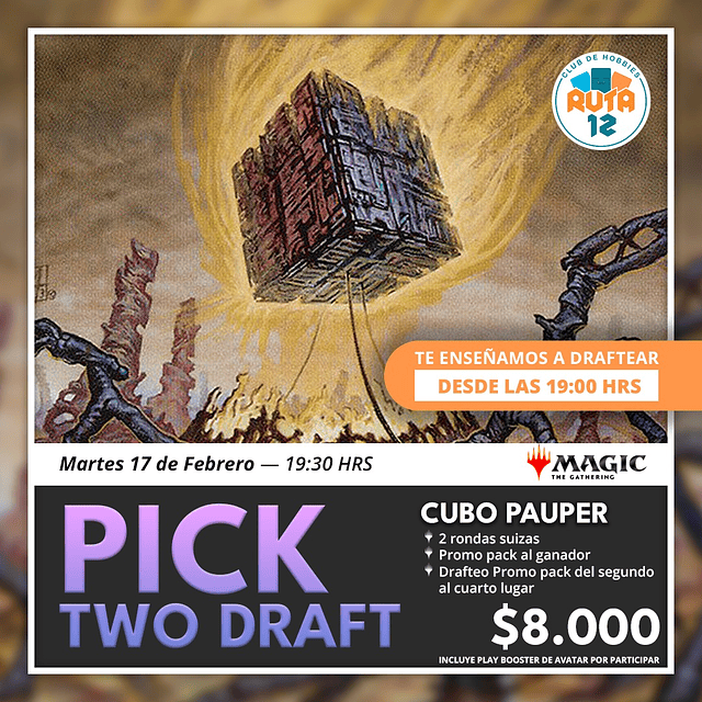 Pick 2 Draft MTG - Cubo Pauper