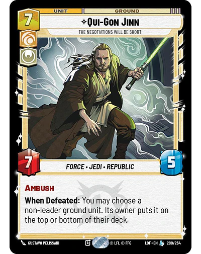 Qui-Gon Jinn - The Negotiations Will Be Short 