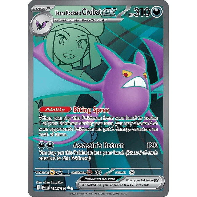 Team Rocket's Crobat ex - 217/182 