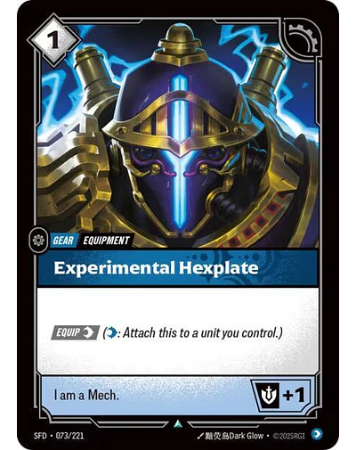 Experimental Hexplate