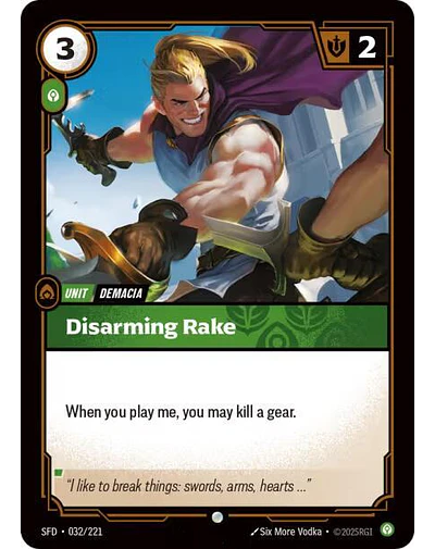 Disarming Rake