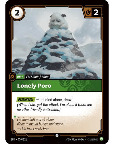 Lonely Poro