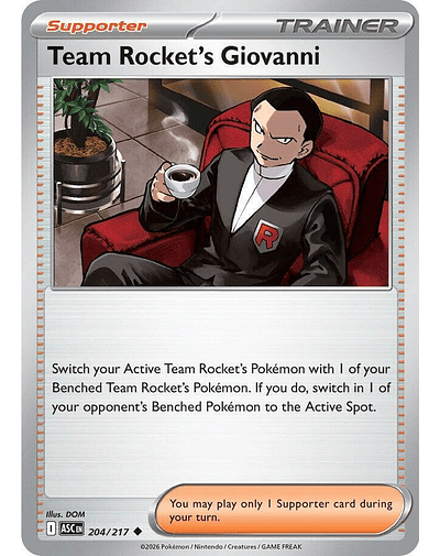Team Rocket's Giovanni 204/217