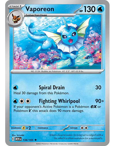 Vaporeon 134/165