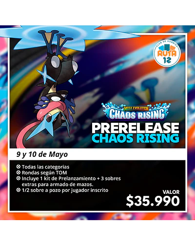 Prelanzamientos ''Mega Evoluciones: Caos Creciente''
