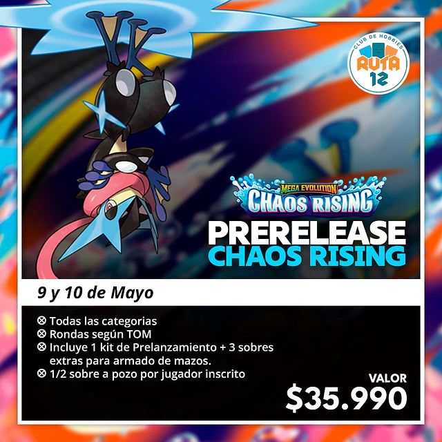 Prelanzamientos ''Mega Evoluciones: Caos Creciente''