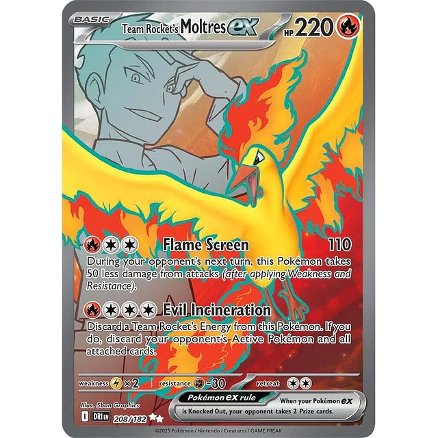 Team Rocket's Moltres ex - 208/182