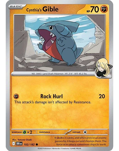Cynthia's Gible 102/182