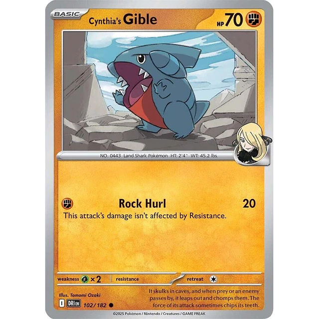 Cynthia's Gible 102/182