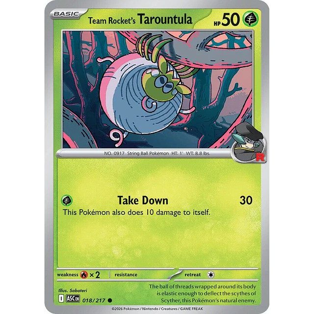 Team Rocket's Tarountula 018/217