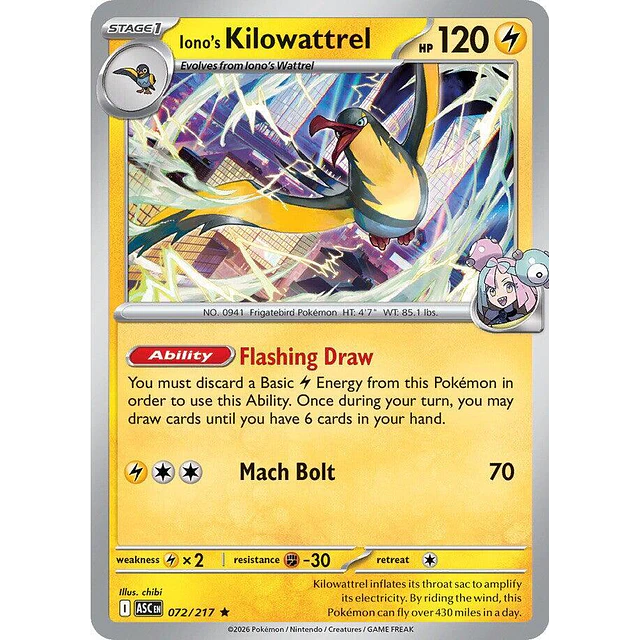 Iono's Kilowattrel 072/217