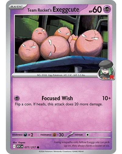 Team Rocket's Exeggcute 077/217
