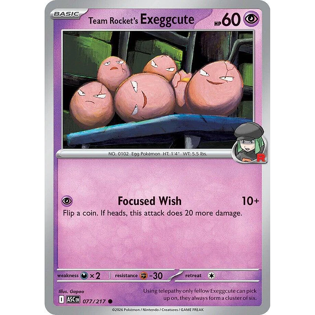 Team Rocket's Exeggcute 077/217