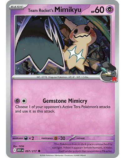 Team Rocket's Mimikyu - 097/217 