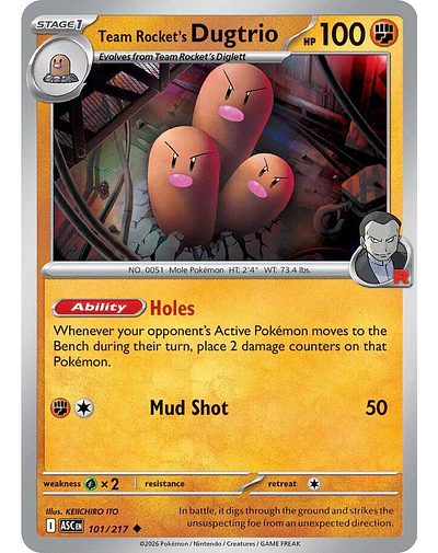 Team Rocket's Dugtrio - 101/217