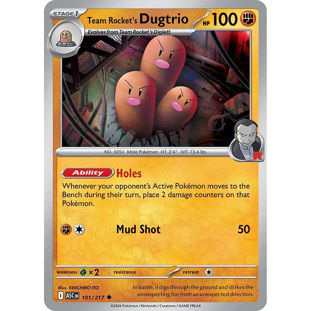 Team Rocket's Dugtrio - 101/217