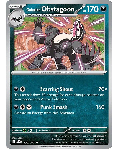 Galarian Obstagoon - 132/217