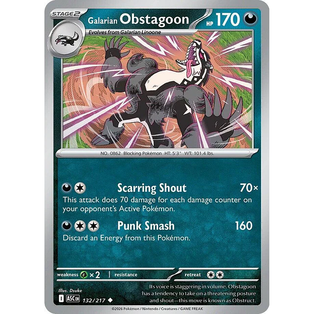 Galarian Obstagoon - 132/217