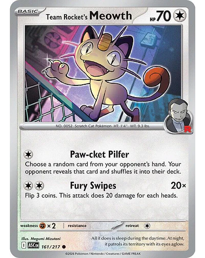 Team Rocket's Meowth 161/217