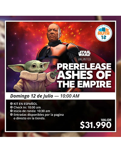 Prelanzamiento - Cenizas del Imperio - Domingo 12/07