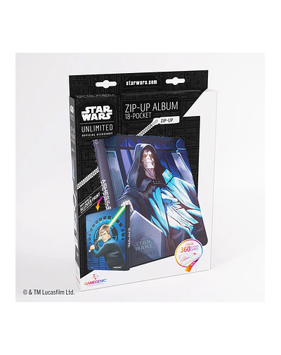 GG: SWU Zip-Up Album 18-Pocket – Jedi Luke Skywalker and Emperor Palpatine