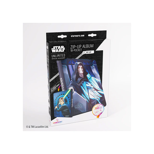 GG: SWU Zip-Up Album 18-Pocket – Jedi Luke Skywalker and Emperor Palpatine 1