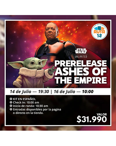 Prelanzamiento - Cenizas del Imperio - Jueves 15-06