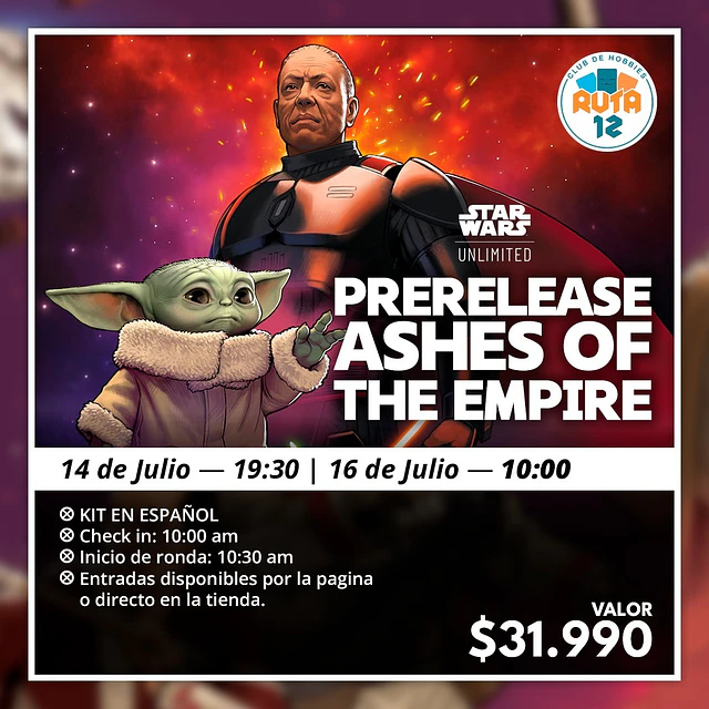 Prelanzamiento - Cenizas del Imperio - Jueves 15-06