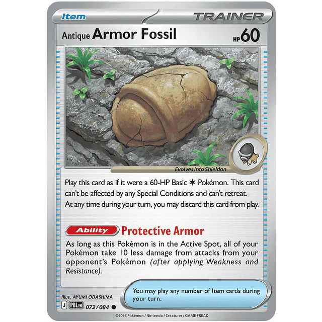Antique Armor Fossil 072/084