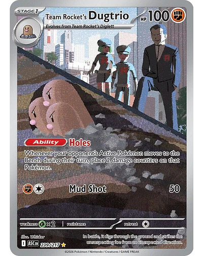 Team Rocket's Dugtrio - 239/217