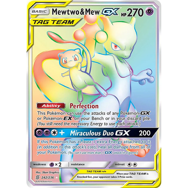 Mewtwo & Mew GX (Secret)