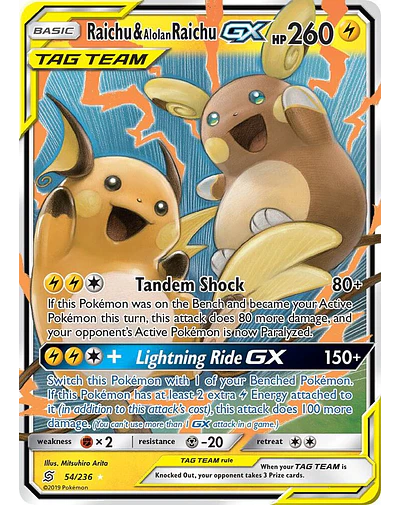 Raichu & Alolan Raichu GX