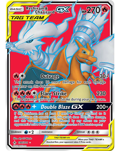 Reshiram & Charizard GX (Full Art)