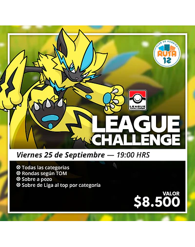 League Challenge Septiembre - Pokémon TCG 