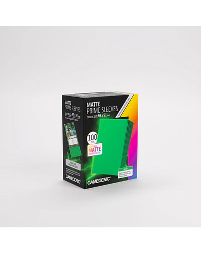 Protectores Gamegenic Matte Prime Sleeves 100 UN - Green