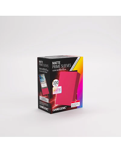 Protectores Gamegenic Matte Prime Sleeves 100 UN - Red
