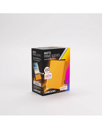Protectores Gamegenic Matte Prime Sleeves 100 UN - Orange