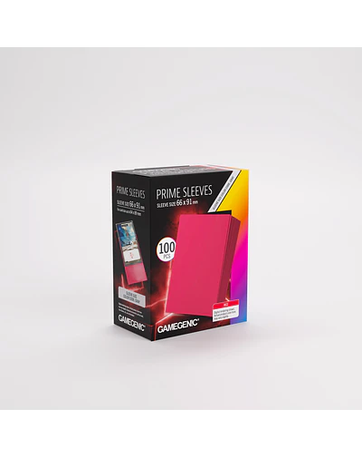 Protectores Gamegenic - Prime Sleeves 100 UN - Red