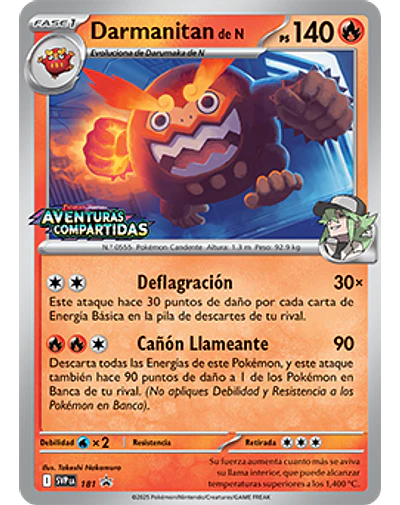N's Darmanitan - 181 (Prerelease)