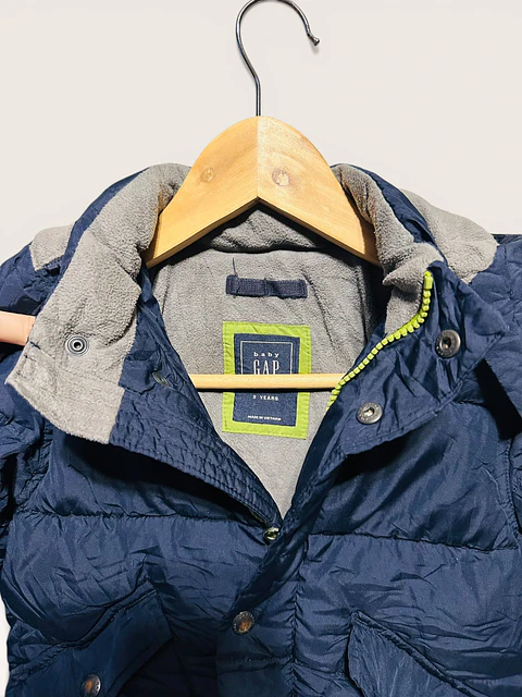 Parka Acolchada Baby Gap con Forro de Polar - Talla 3