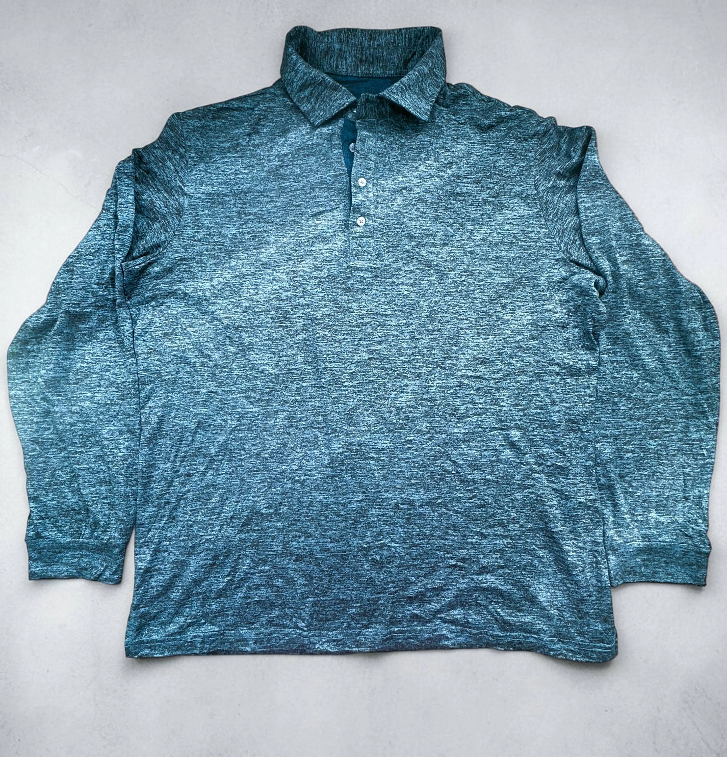 Tailorbyrd | Polo Manga Larga Hombre Jaspeado | Talla XL 1