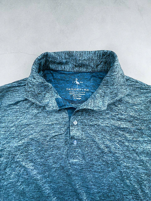 Tailorbyrd | Polo Manga Larga Hombre Jaspeado | Talla XL