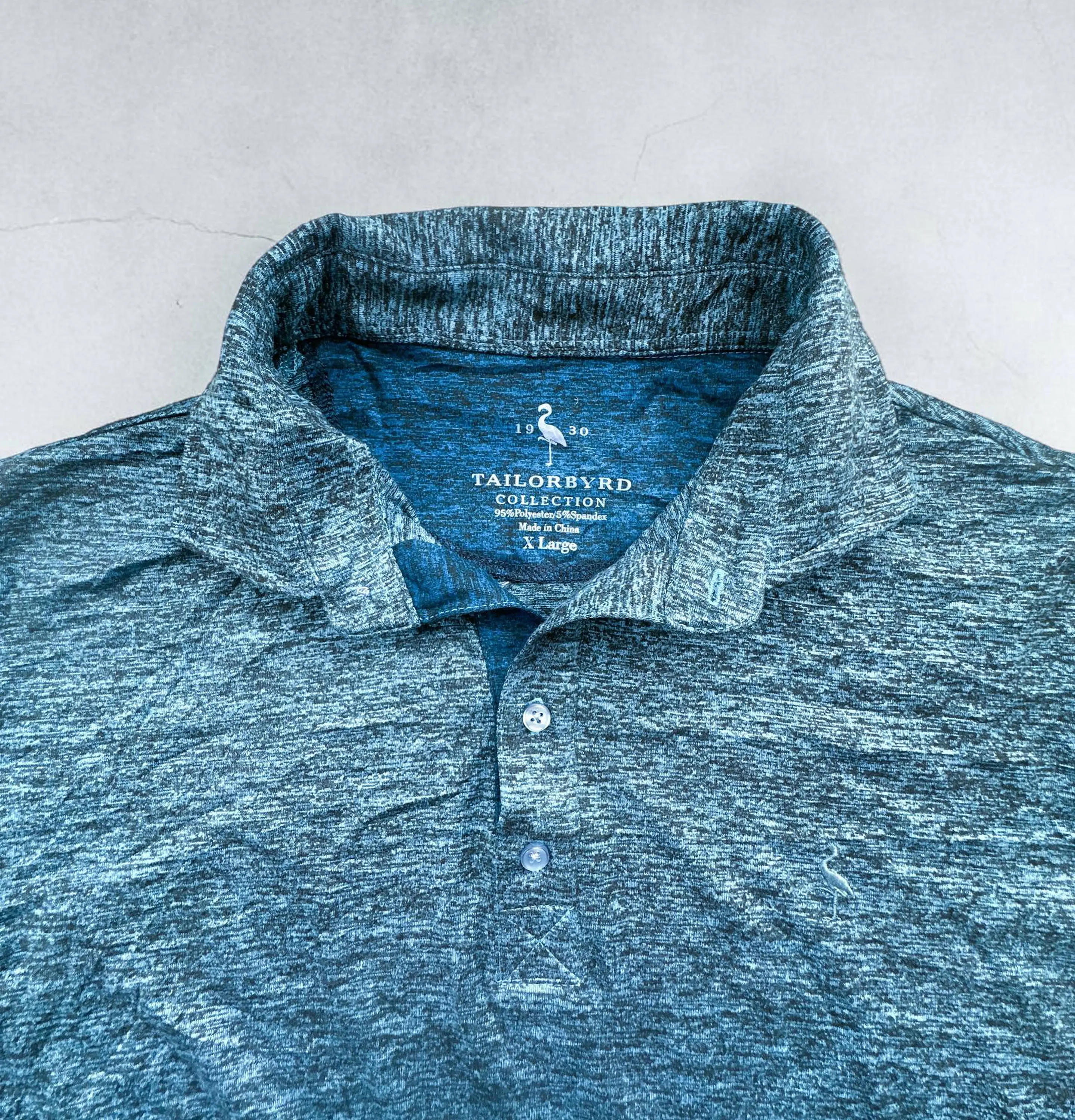 Tailorbyrd | Polo Manga Larga Hombre Jaspeado | Talla XL 2