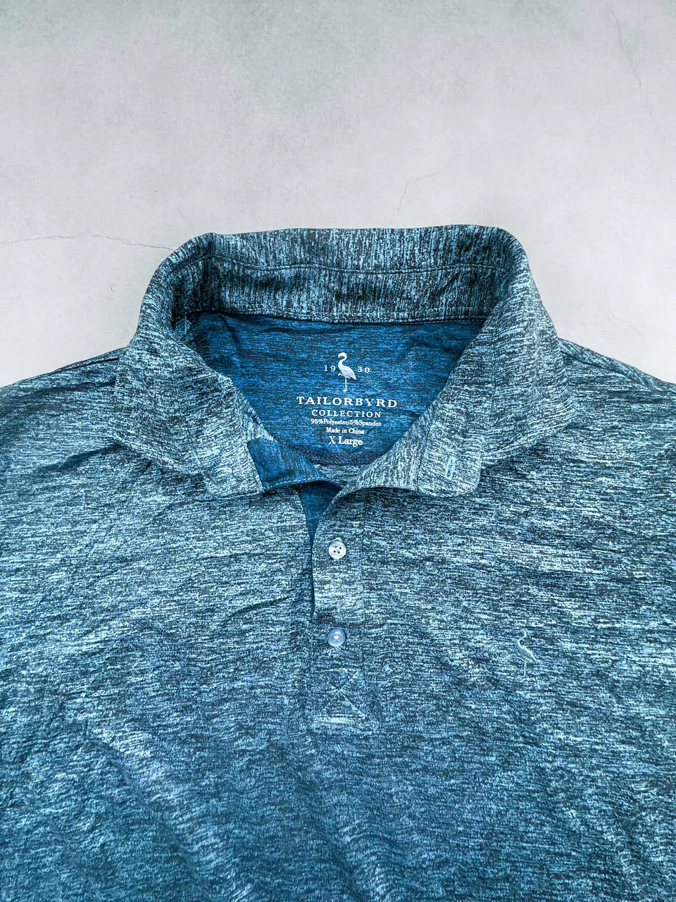 Tailorbyrd | Polo Manga Larga Hombre Jaspeado | Talla XL 2