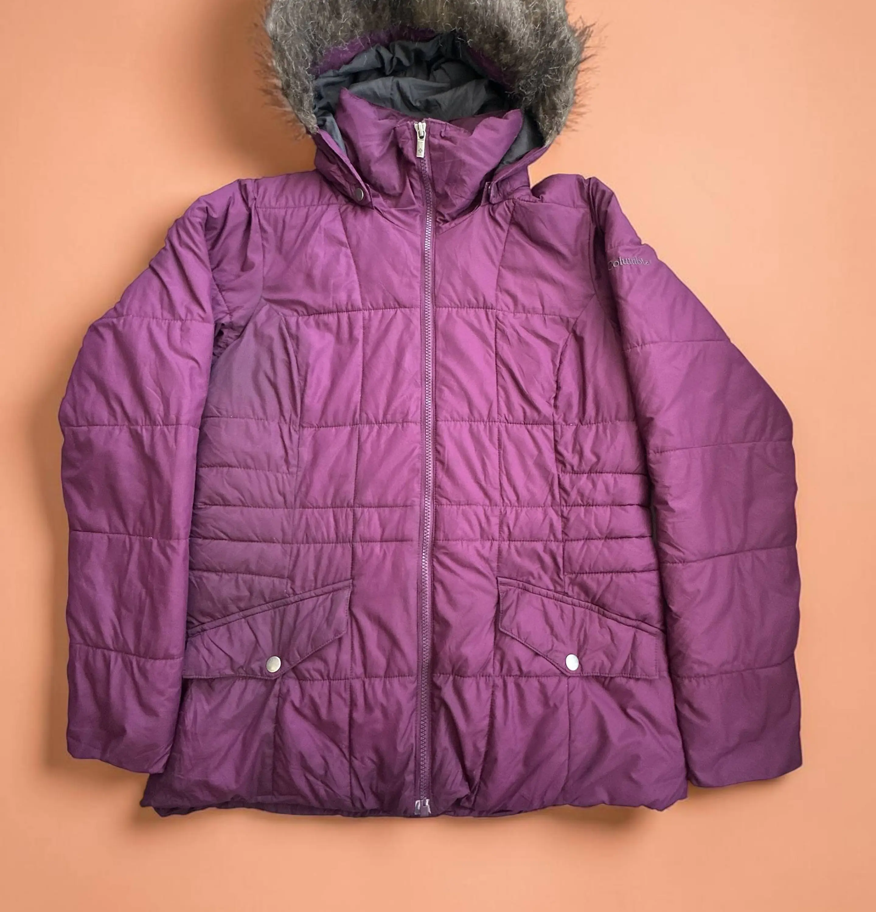 Columbia | Parka Acolchada con Peluche en Capucha | Mujer | Talla M 1