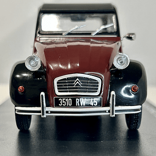 Citroën 2CV6 Charleston 1982 dark red/black – Fabbri Editori 1:24 | Clásico francés de dos tonos para coleccionistas
