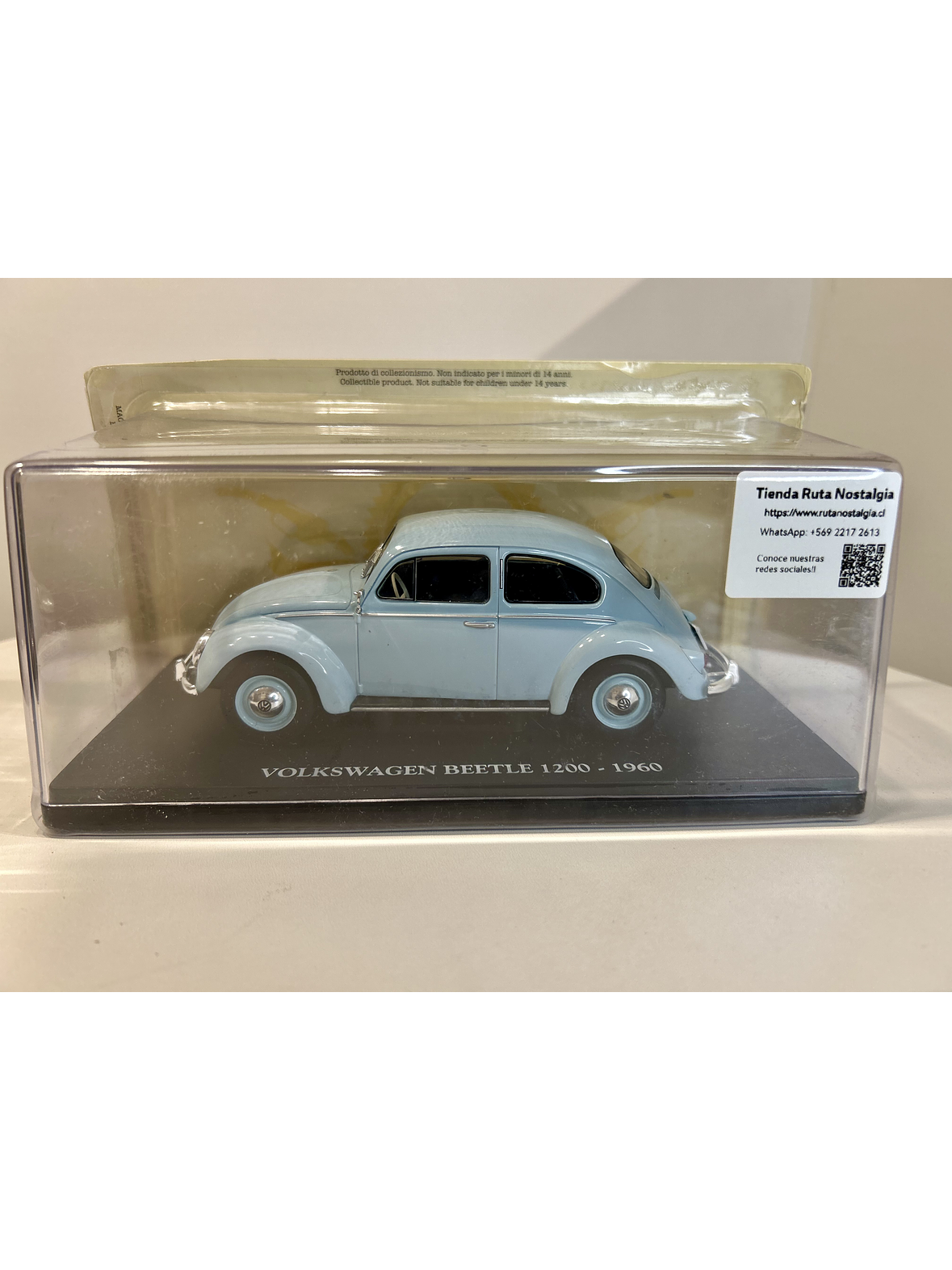 Volkswagen Beetle 1200 1973 celeste 1:24 Fabbri Editori – Escarabajo clásico en Chile 9
