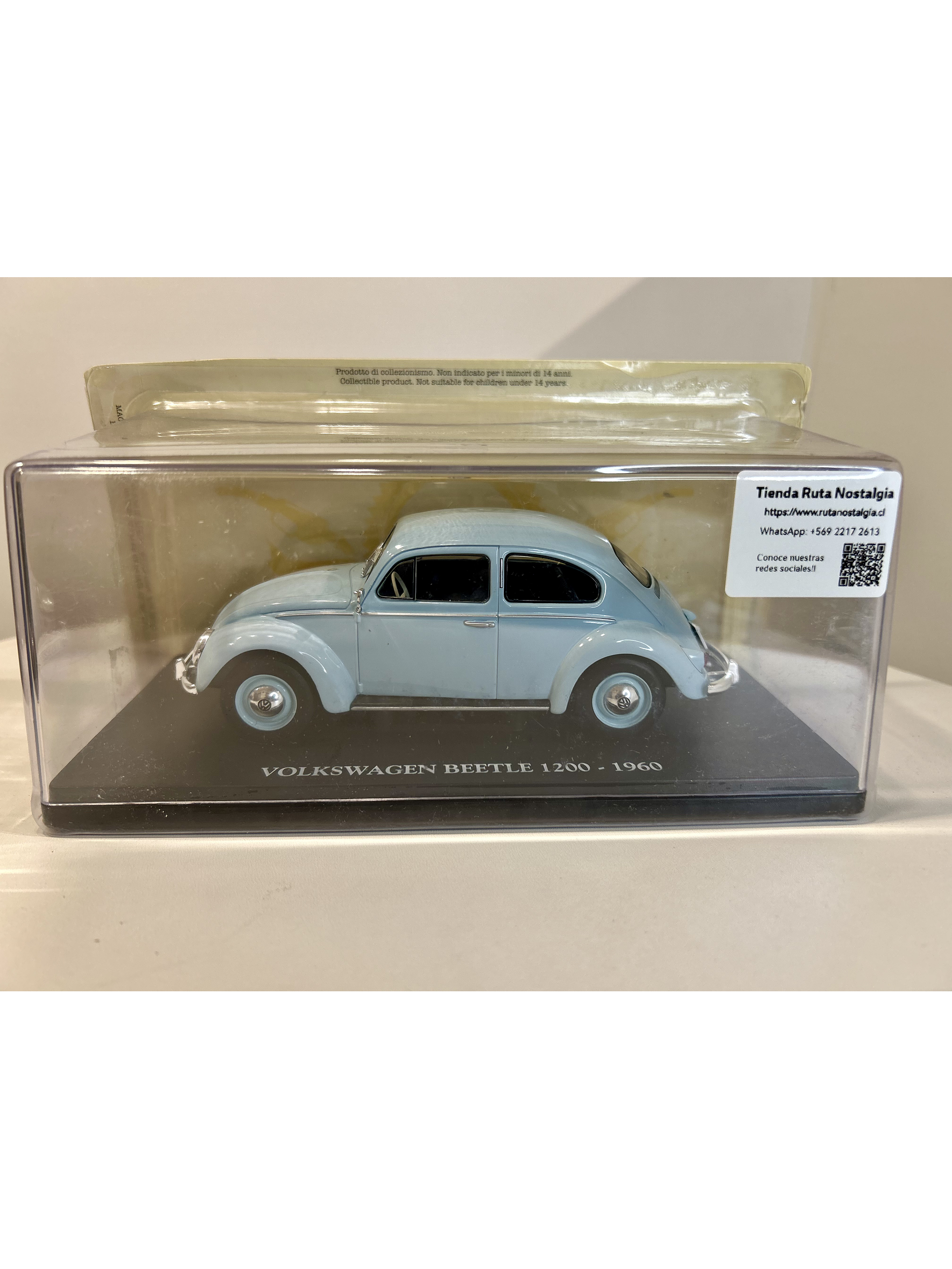Volkswagen Beetle 1200 1973 celeste 1:24 Fabbri Editori – Escarabajo clásico en Chile 9